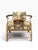 Brass Vintage Pair of Empress Brass Lounge Chairs Attributed to Mastercraft in Clarence House Tibet Fabric For Sale - Image 8 of 16