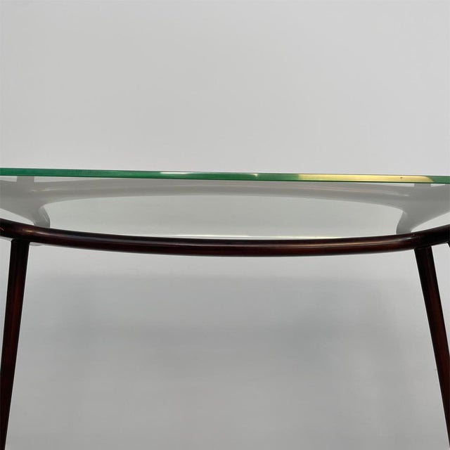 Mid-Century Modern Italian Disassemblable Coffee Table in Wood and Glass, 1950s For Sale - Image 9 of 14
