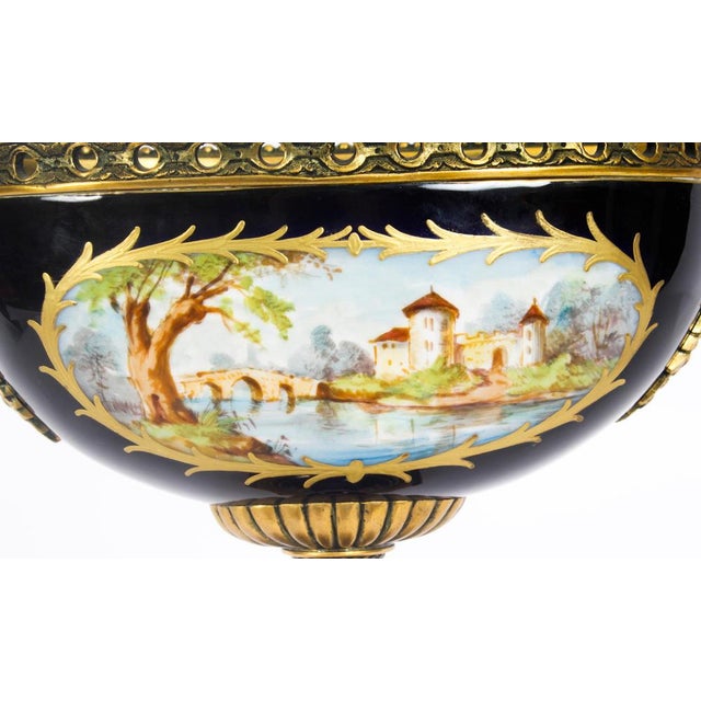 Paris Porcelain & Ormolu Mounted 3 Piece Mantel Set, Early 20th Century, Set of 3 For Sale - Image 6 of 18