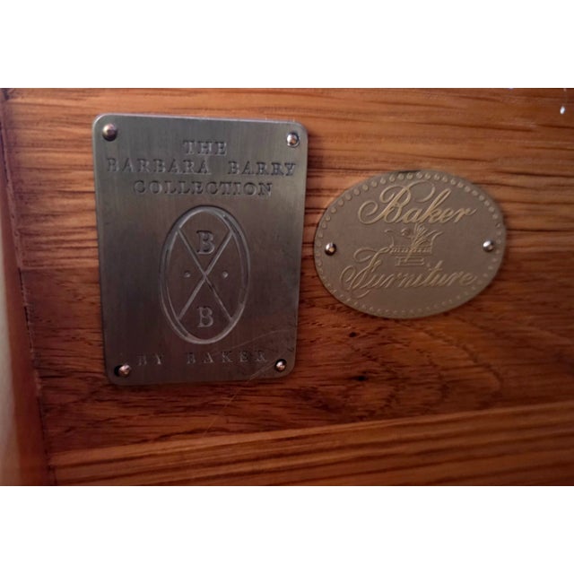 Wood Barbara Barry for Baker Furniture Modern Regency Reeded Dark Mahogany Triple Dresser For Sale - Image 7 of 7