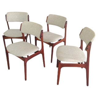 Danish Rosewood Dining Chairs by Erik Buch for Odense Maskinsnedkeri / O.D. Møbler, Restored with Customizable Reupholstery, 1960s, Set of 4 For Sale