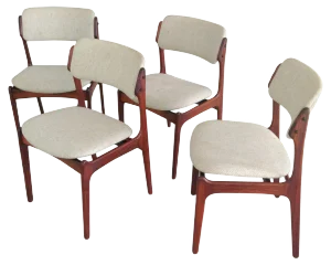Danish Rosewood Dining Chairs by Erik Buch for Odense Maskinsnedkeri / O.D. Møbler, Restored with Customizable Reupholstery, 1960s, Set of 4