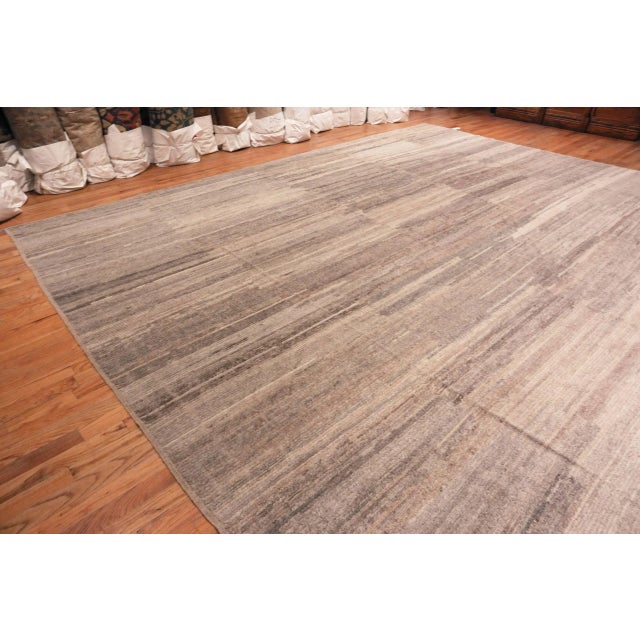 Oversized Beige Modern Moroccan Area Rug, Country of Origin: Afghanistan, Circa Date: Modern