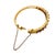 Victorian Late 19th Century Victorian 14k Gold Amethyst & Diamond Hinged Bangle Bracelet For Sale - Image 3 of 7