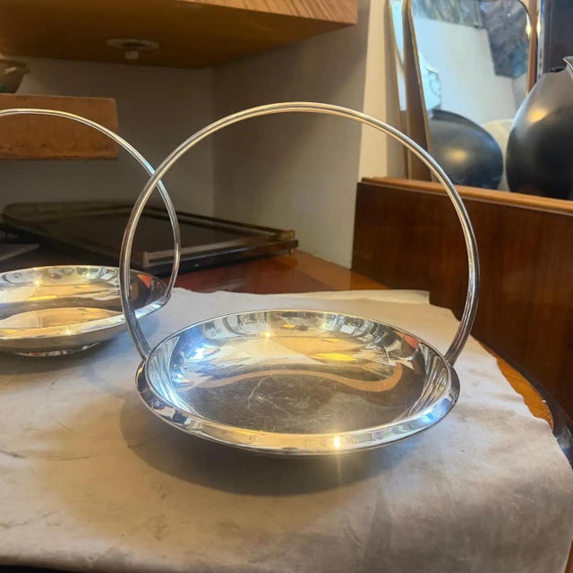 Two 1950s Silver Plated Centerpieces by Gio Ponti for Fratelli Calderoni For Sale - Image 11 of 14