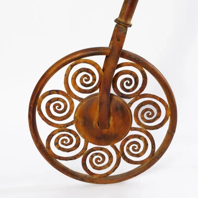 Vintage High Wheel Bicycle Wine Rack For Sale - Image 4 of 8