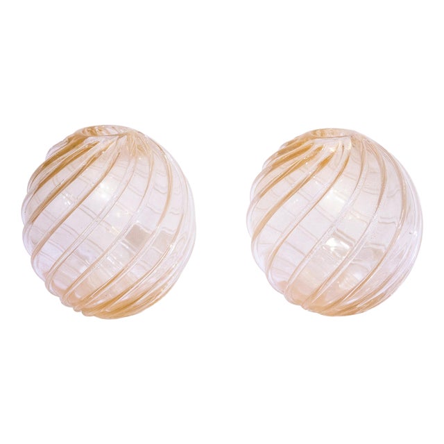 Murano Glass Vases in the style of Archimede Seguso, Italy, 1950s, Set of 2 For Sale
