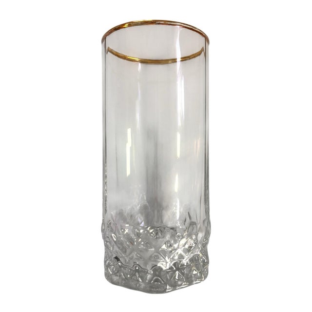 Mid 19th Century Vintage Crystal Tumbler Glasses Mid Century Hollywood Regency Glam - Set of 5 For Sale - Image 5 of 6