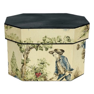 Vintage Signed Blue Wall Box by Bonnie Pugh 12 Creation Sold at Strawberry Gallery in Winnetka Illinois For Sale