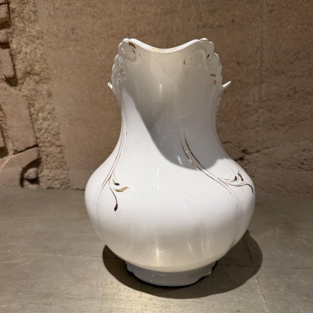 Antique White Porcelain Pitcher Francaise La Porcelain French Country For Sale In San Diego - Image 6 of 12