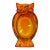 Vintage Viking Glass Epic Persimmon Owl Ashtray #6944 | Mid-Century Modern Art Glass Catchall Dish, C. 1969 For Sale