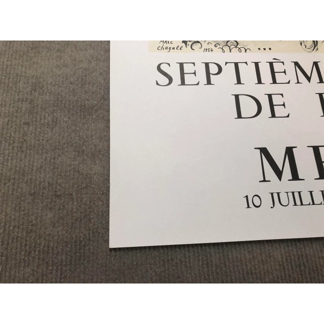 Gray Marc Chagall the Bluebird (L'Oiseau Bleu) 30" X 20" Lithograph 1968 Modernism Gray, Blue, Green Bird, Flowers For Sale - Image 8 of 11