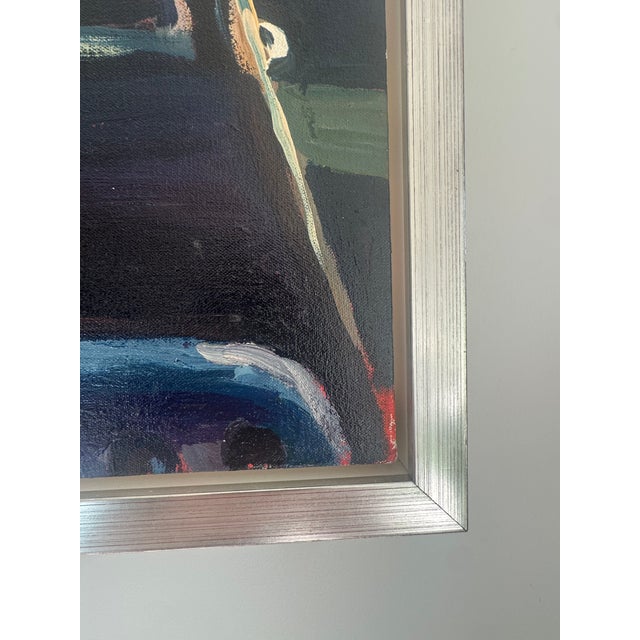 1990s Roger Mason – “Girl Looking at Ferris Wheel” (1990) | Oil on Canvas, 33″ × 30″, Framed For Sale - Image 12 of 18