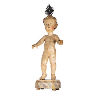 Portuguese Baroque Artist, Sculpture of Jesus, 18th Century, Wood For Sale