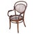 Victorian Late Victorian Bent Oak & Cane Nr. 8256 Armchair Attributed to DLG Thonet For Sale - Image 3 of 8