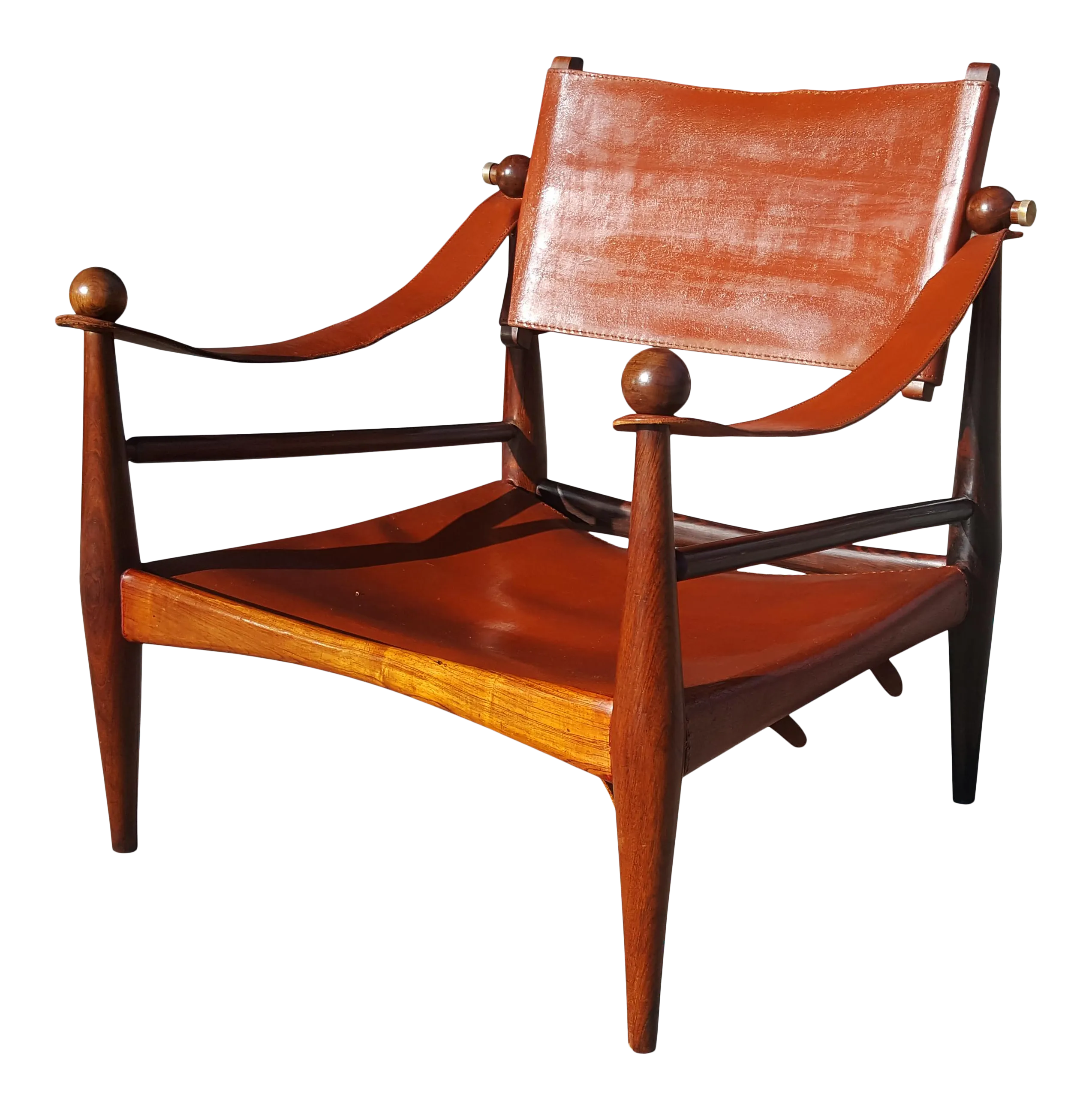 Jorge Zalszupin Mid-Century Brazilian Rosewood Safari Lounge Chair