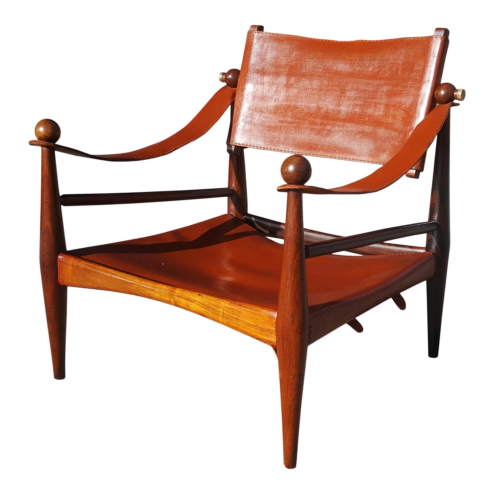 Jorge Zalszupin Mid-Century Brazilian Rosewood Safari Lounge Chair