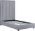 Arabelle Grey Velvet Twin Bed For Sale - Image 4 of 11
