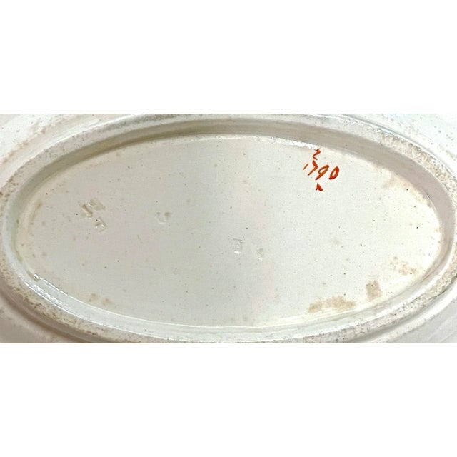 1900 - 1909 Antique Oval Floral & Acanthus Leaf Dish For Sale - Image 5 of 6