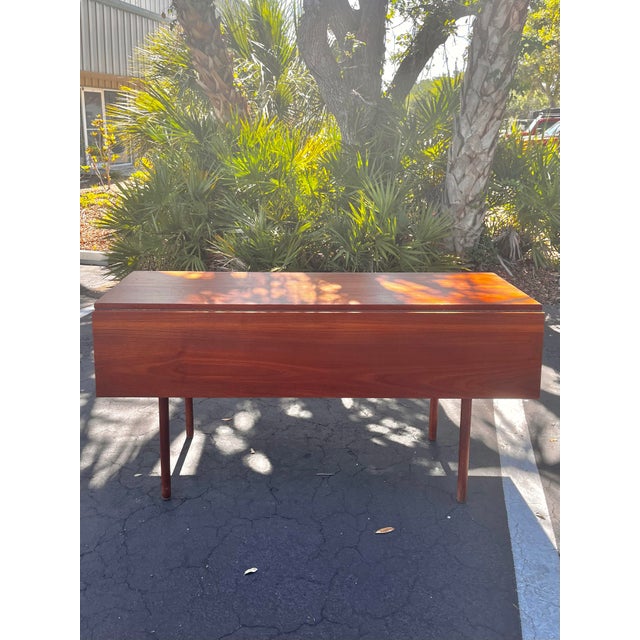 Mid 20th Century Mid Century Danish Modern Fold-Down Dining Table For Sale - Image 5 of 9