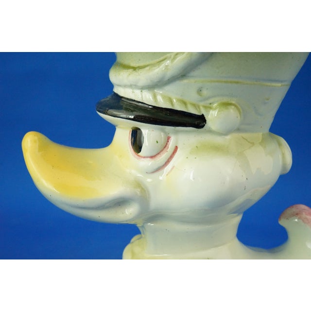 20th Century Deco Ceramic Sugar Bowl Vase Police Duck by Tarcisio Tosin for La Freccia, Italy., 1930s For Sale - Image 17 of 18