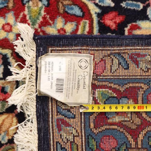 Textile Middle Eastern Kerman Rug For Sale - Image 7 of 8