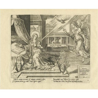 Visscher, Mary Visited by an Angel, 1674, Paper For Sale