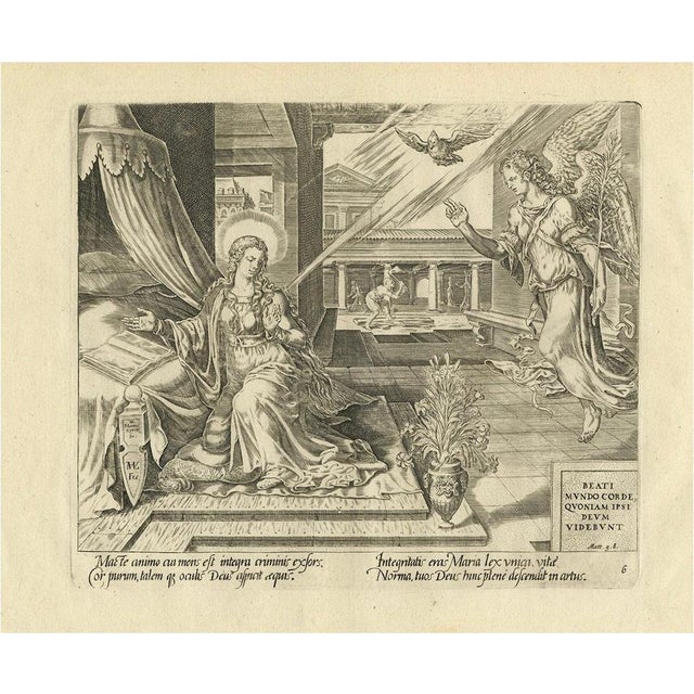 Visscher, Mary Visited by an Angel, 1674, Paper For Sale