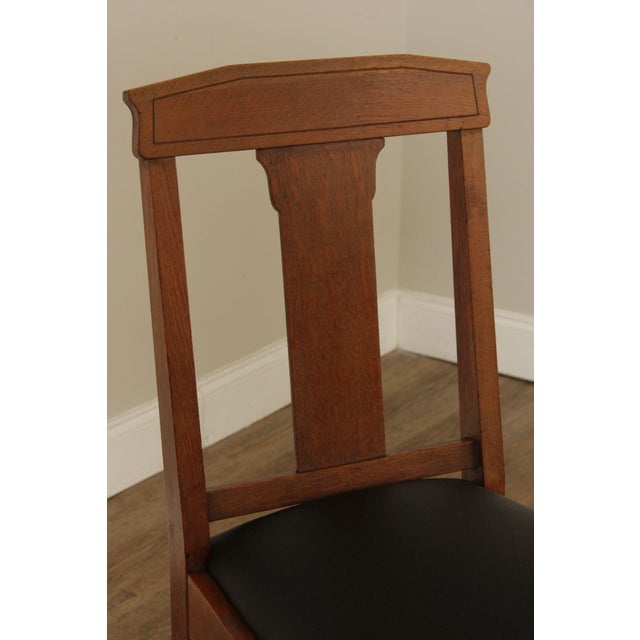 J.K. Rishel Furniture Co. Antique Mission Oak Set Of Six Dining Chairs For Sale - Image 11 of 12