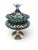 Venetian Emerald Green Glass Covered Bonbonnière with Gilt Decoration and Jewele, 1950 For Sale - Image 9 of 14