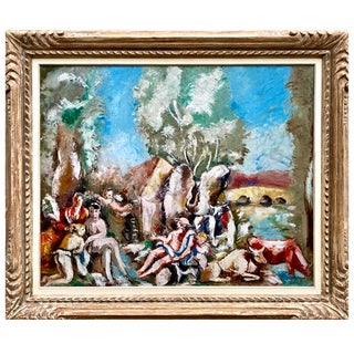 Georges Charles Dufresne, The Judgment of Paris, 1900s, Oil on Canvas For Sale