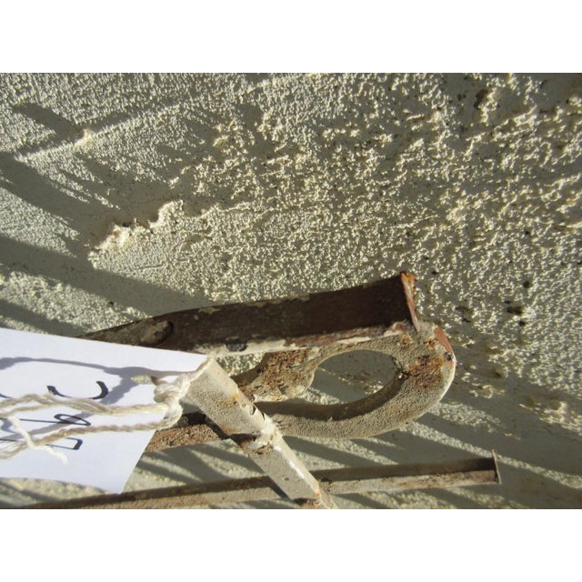 Antique Victorian Iron Gate Window Panel Fence Architectural Salvage Door For Sale In Philadelphia - Image 6 of 6