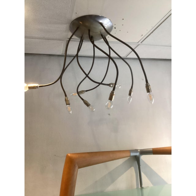 1980s Flexible Metal Ceiling Lamp, 1980 For Sale - Image 5 of 8