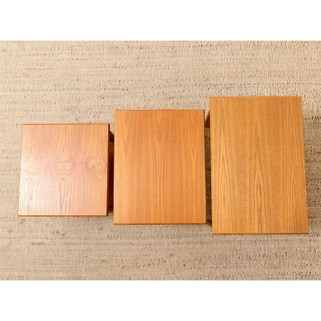 Cinnamon Vintage Teak Nesting Tables For Sale - Image 8 of 8