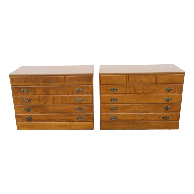 Ethan Allen Small Dressers Large Nightstands Bedside Tables a Pair 6288 For Sale