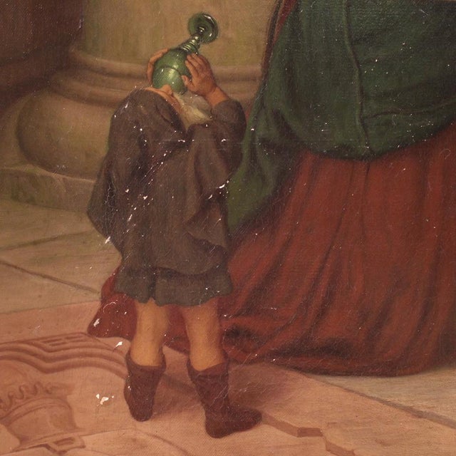 G. Spangerberg, Interior Scene, 1886, Oil on Canvas For Sale - Image 12 of 16