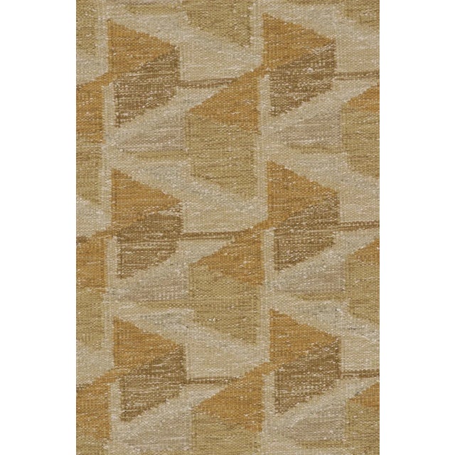 Late 20th Century Rug & Kilim’s Scandinavian Style Geometric Custom Flatweave Rug For Sale - Image 5 of 11