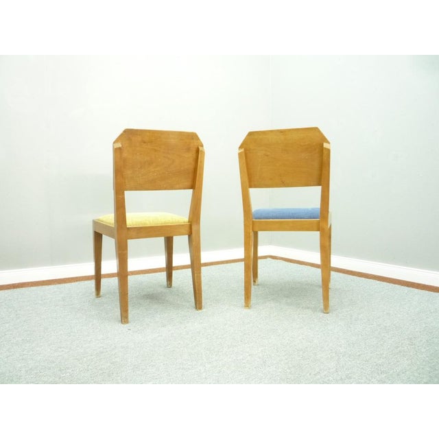 Set of Anthroposophical Dining Chairs in Walnut by Felix Kayser for Schiller Möbel, 1920s For Sale - Image 4 of 12