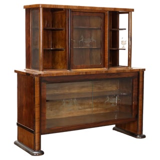Vintage Showcase Walnut, Italy, 1930s For Sale
