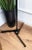 Metal Mid-Century Art Deco Italian Black Metal Gilt Brass Opaline Glass Floor Lamp, 1950s For Sale - Image 7 of 9