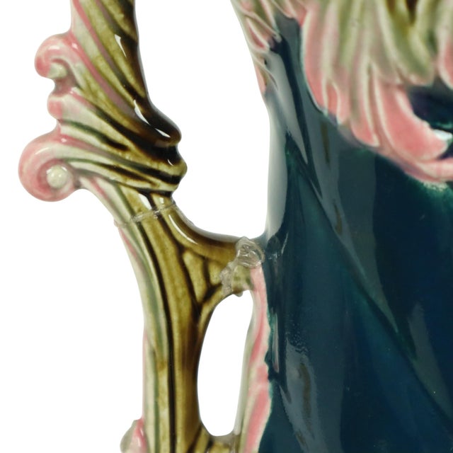 Antique Art Nouveau Rococo Blue Vase, 1890s For Sale - Image 14 of 16