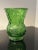 Indiana Glass Company Large Vintage Green Glass Bouquet Vase 1970’s For Sale - Image 4 of 12
