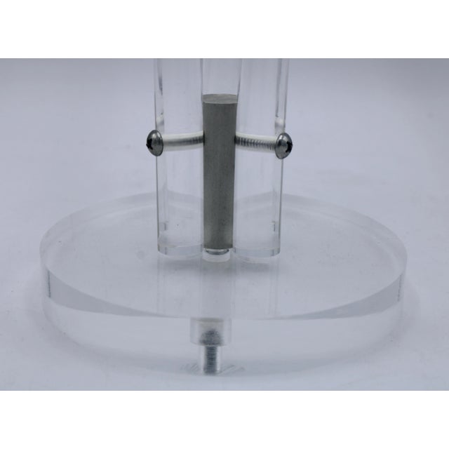 1970s Vintage Modern Lucite Hand Towel Rack / Scarf Holder For Sale - Image 5 of 11