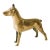 Polished Brass Doberman Pincher Figural Dog For Sale