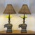 Pair of British Colonial Style Elephant Table Lamps With Rattan Shades For Sale - Image 11 of 13