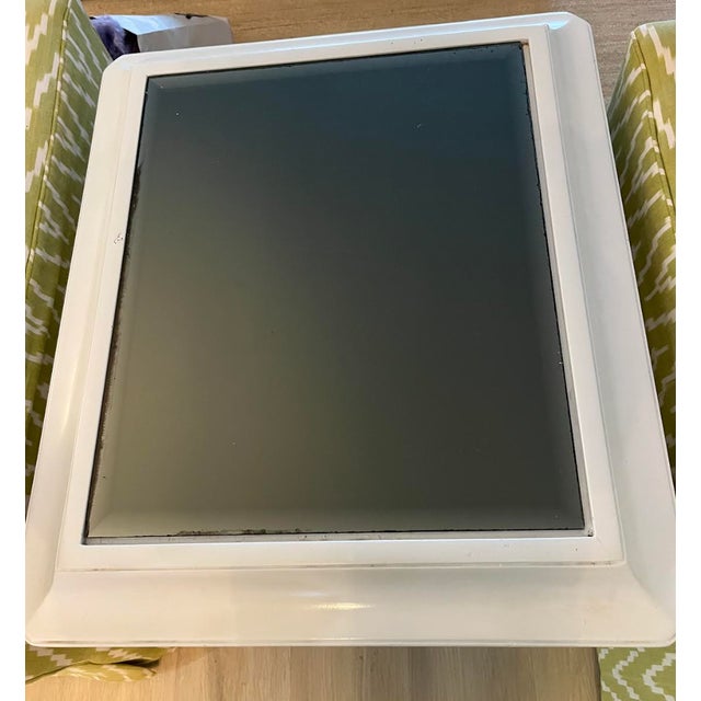 Vintage Hollywood Regency Mirrored Fretwork Side Table For Sale In West Palm - Image 6 of 6