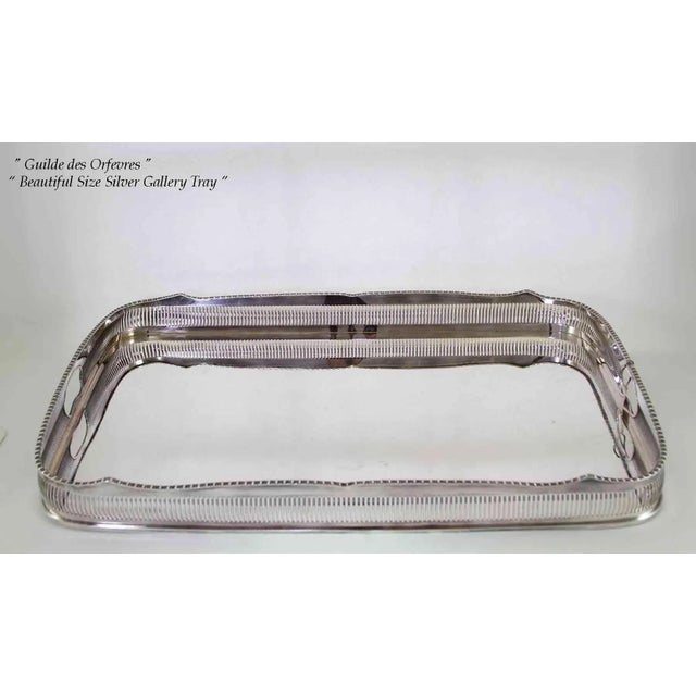 1990s New 1990s New Silver & Wood Collapsible Stand & Tray For Sale - Image 5 of 10