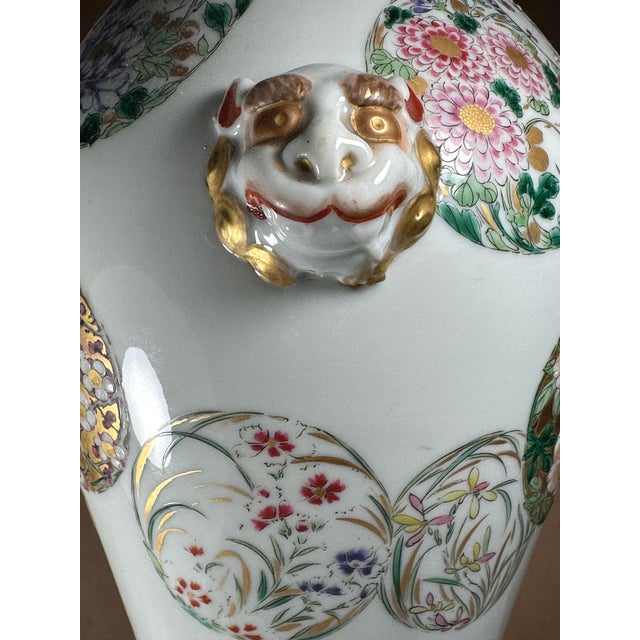 Late 19th Century Antique Japanese Arita Hand Painted Porcelain Vase Baluster Lamp. For Sale - Image 5 of 17