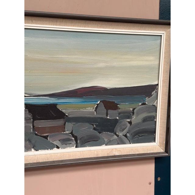 Bo Sjöberg, Coastal Village, 1960s, Oil on Canvas, Framed For Sale - Image 10 of 14