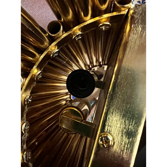 1970s Gold Metal Connected Tube Style Wall Sconces For Sale - Image 9 of 9